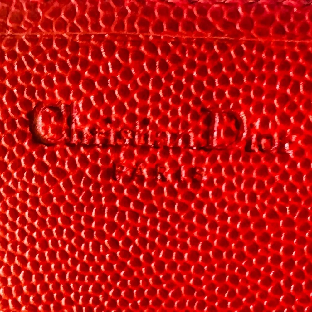 Christian Dior Red Leather Women's Wallet